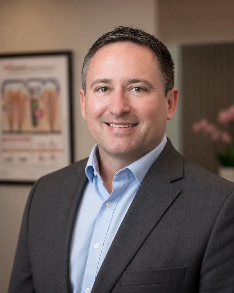 Dr. Richard Lukenda, DMD, at the practice in Clark, New Jersey